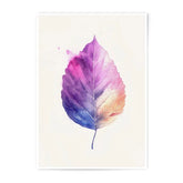 Watercolor Leaf Photographic Print, Botanical Art, Colorful Wall Decor, Modern Home Decor, Nature Print, Leaf Art, Living Room Art - Tawshia